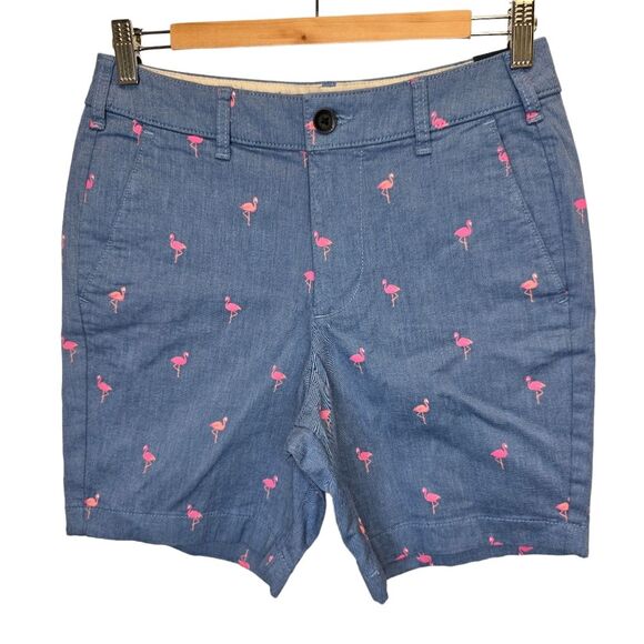NWT Hollister Men's 28 Blue Pink Epic Flex Flamingo Flat Front Shorts 7" - Picture 2 of 15